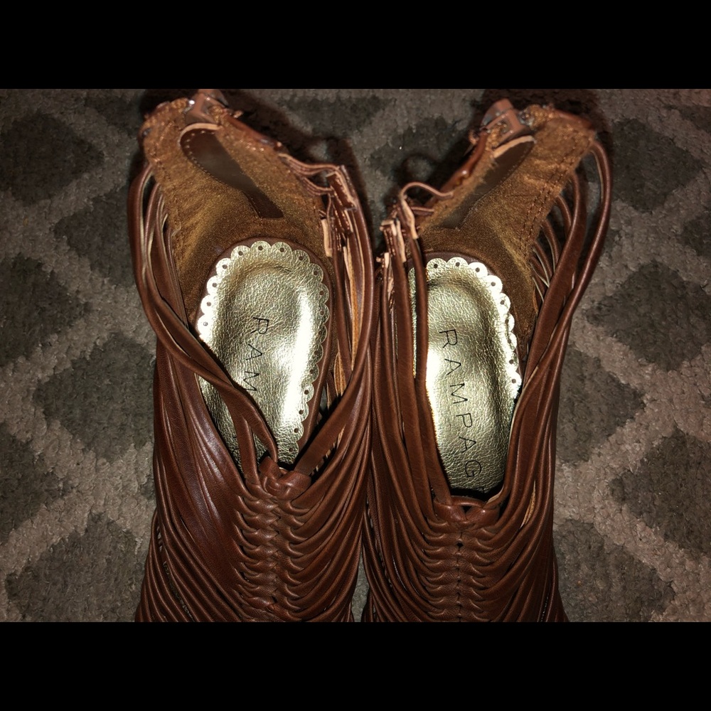 Brown Braided Heels - Picture 3 of 8